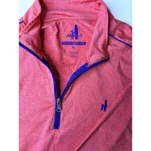 Johnnie-O‎ Performance 1/4 Zip "Lammie" Pullover Red Athletic Golf Top Mens M
